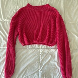Pink Cropped Sweater